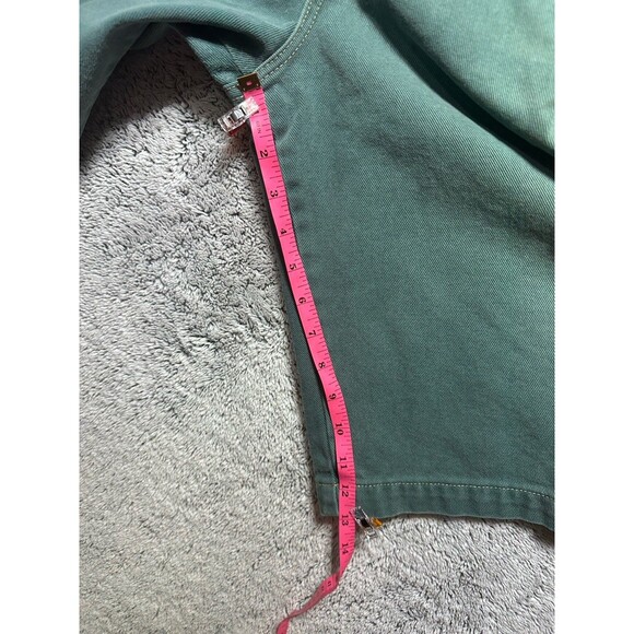 Vintage 90s Streetwear Mens 38 Faded Baggy Loose Denim Short Green Skater Grunge - Picture 7 of 14
